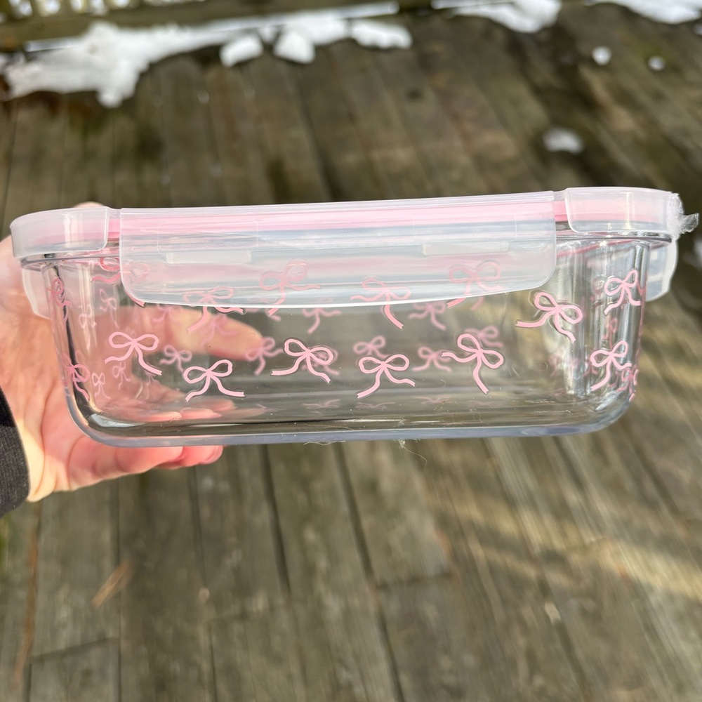 Bow Glass Tupperware - Set of 2